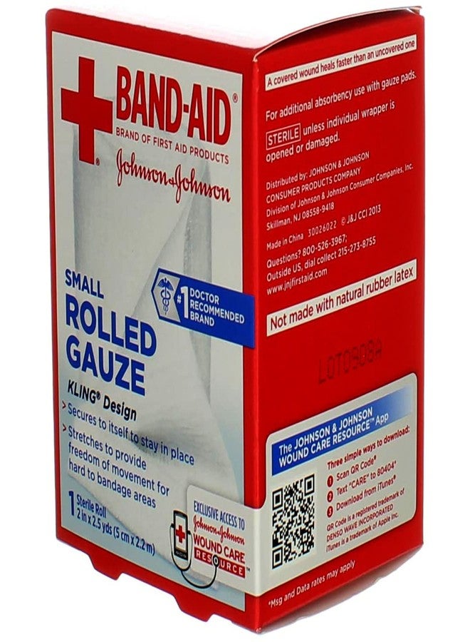 Johnson & Johnson (2 Pack) Johnson & Johnson Red Cross First Aid Rolled Gauze 2" - Each - Image 4